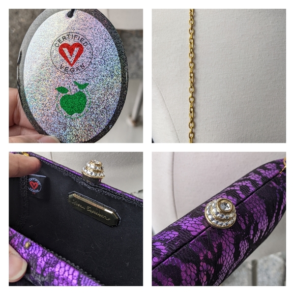 urban Expressions Purple lace night out purse - Picture 2 of 3